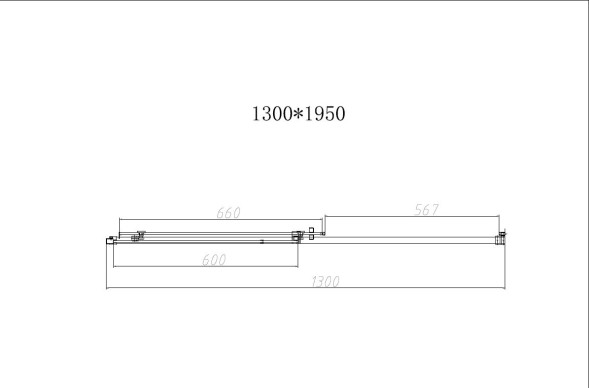 Vincea Душевая дверь Слим-Н (Slim-N) VDS-4SN130CLB, 1300, черный, стекло прозрачное