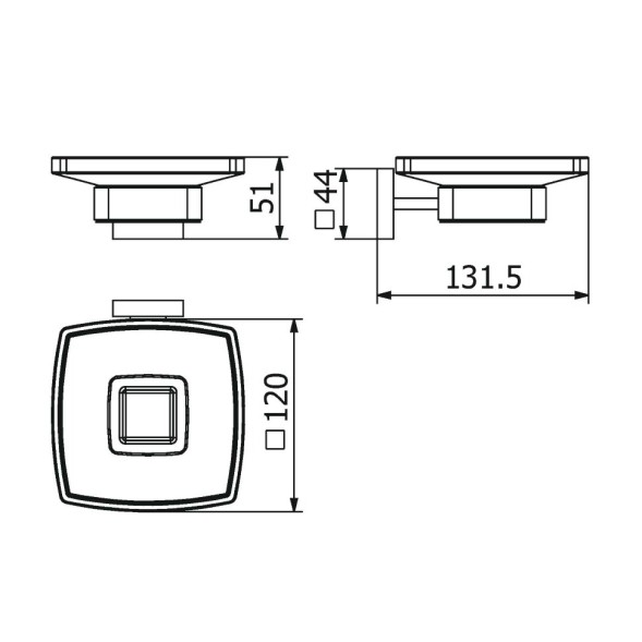 Мыльница LANGBERGER LEDRO 21815A подвесная цвет хром
