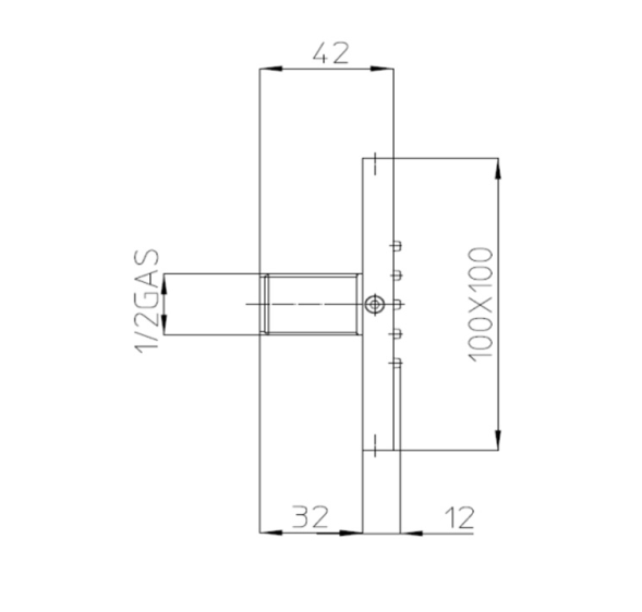Форсунка боковая Bossini Cubic Flat I00176.073 черный матовый