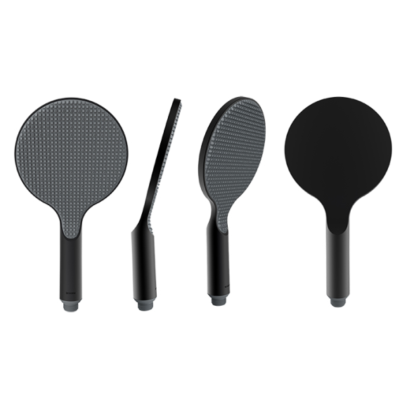 Смеситель термостат Bossini Apice Z00521.073 для ванны и душа встраиваемый внешняя часть на 2 потребителя с душевым гарнитуром цвет черный матовый