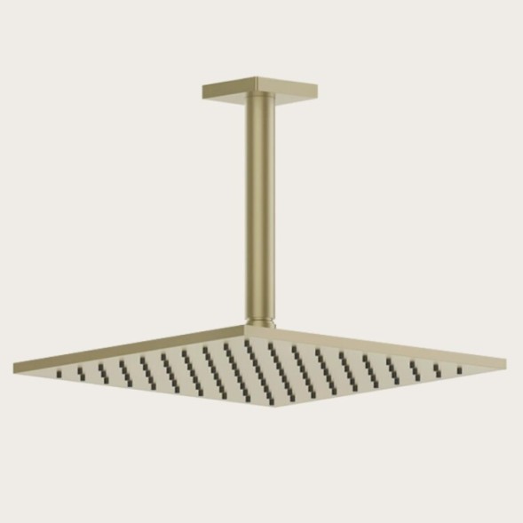 Gessi Верхний душ, Rettangolo, 300*300, цвет черный брашированный металл  15185#707