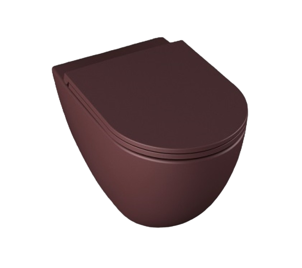 Унитаз ISVEA Infinity подвесной ШГВ 365*530*400 цвет бордовый матовый 10NF02001-2R