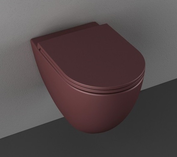 Унитаз ISVEA Infinity подвесной ШГВ 365*530*400 цвет бордовый матовый 10NF02001-2R