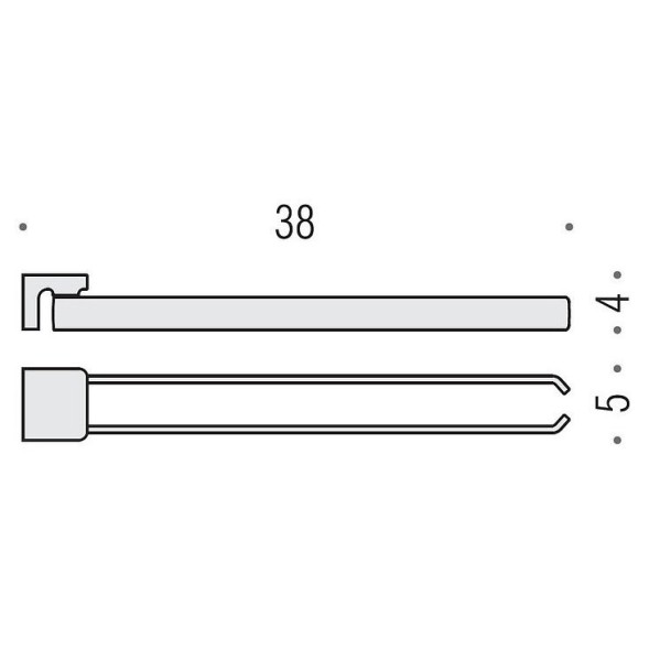 Полотенцедержатель COLOMBO DESIGN ALIZE B2512 двойной цвет хром