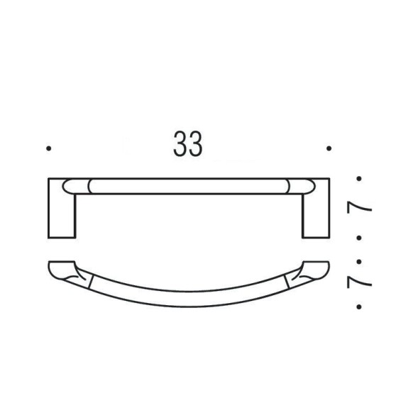 Полотенцедержатель COLOMBO DESIGN LUNA B0131 широкий 33 см цвет хром