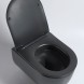 Vincea Унитаз подвесной Эво (Evo) VT1-34SMB безободковый, цвет черный матовый, ультратонкое микролифт сиденье