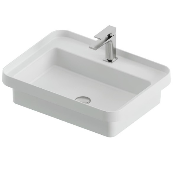 Раковина Artceram Fuori Scala полувстраиваемая с одним отверстием цвет белый  TFL034 01 00