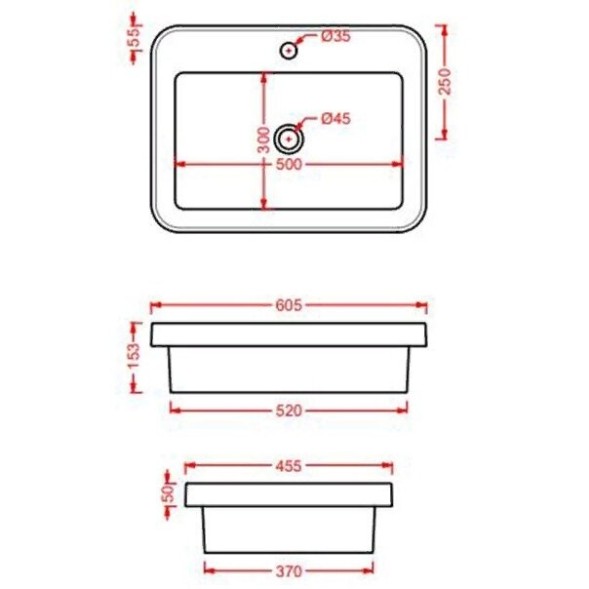 Раковина Artceram Fuori Scala полувстраиваемая с одним отверстием цвет белый  TFL034 01 00