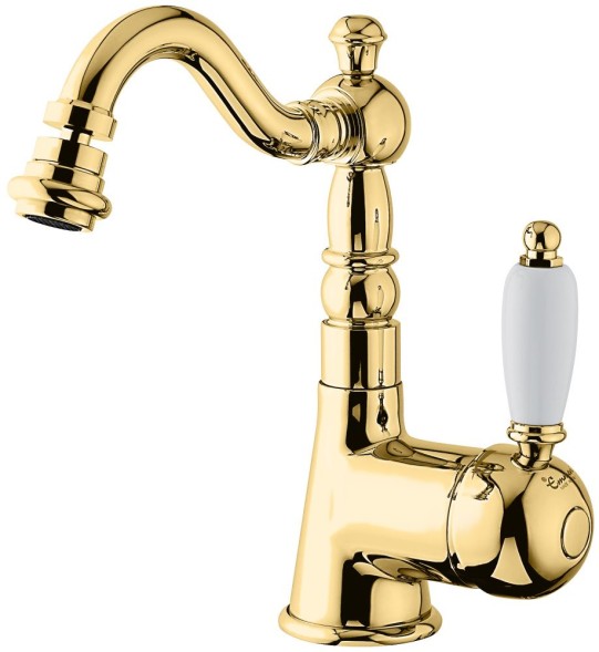 Emmevi Laguna, однорычажный смеситель для биде с донным клапаном, цвет золото 40514/OR