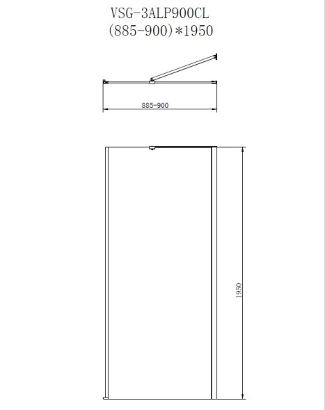 Vincea Душевой уголок Альфа (Alpha) VSR-3ALP9095CL, 950*900, хром, стекло прозрачное