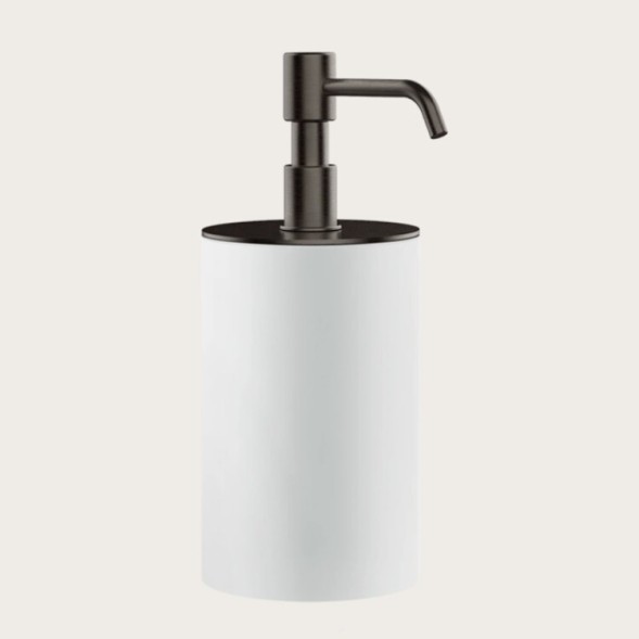 Gessi Дозатор для жидкого мыла, Rilievo, шгв 75*97*194, цвет дозатора брашированная бронза#белый  59537#726