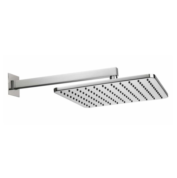 Верхний душ Bossini Cosmo H69598I.030 280х280 мм настенный с кронштейном 40 см Easy Clean цвет хром