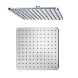 Верхний душ Bossini Cosmo H69598I.030 280х280 мм настенный с кронштейном 40 см Easy Clean цвет хром