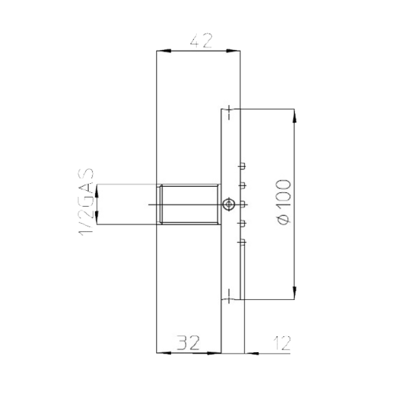 Форсунка боковая Bossini Tondo Flat I00175.073 цвет черный матовый
