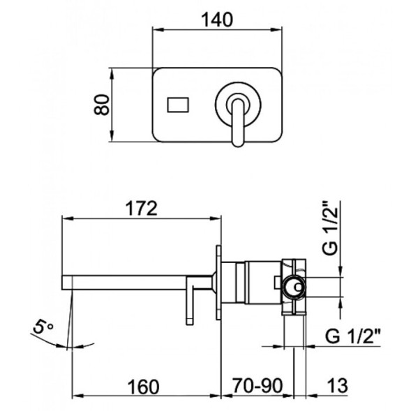 Смеситель для раковины Webert Living LV830606345. никель