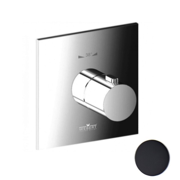 Смеситель для душа встраиваемый с термостатом Webert Elio EL972101560, черный
