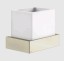 Gessi Стакан, Rettangolo, шгв 140*95*116.5, цвет белый#Матовая латунь  20807#727