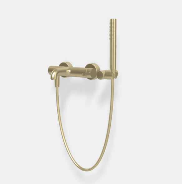 Смеситель для ванны и душа, Fima Carlo Frattini, Snap, цвет-брашированный шампань F3114HS