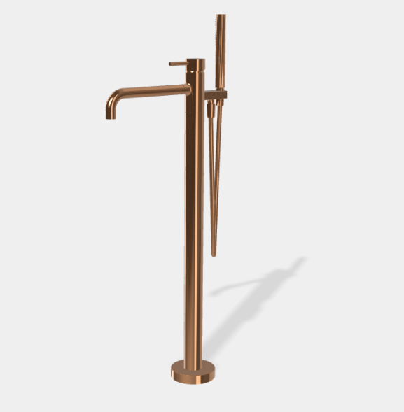 Смеситель для ванны, Fima Carlo Frattini, Spillo Up, напольный, цвет-янтарная бронза F3034/6NZL