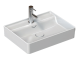 Раковина накладная ISVEA Vea 61 прямоугольная 61см, отверстие под смеситель в комплекте сифон цвет белый 10VAS5061I
