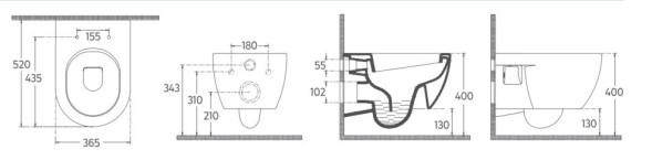 Унитаз подвесной безободковый ISVEA Soluzione XX 10SY02002