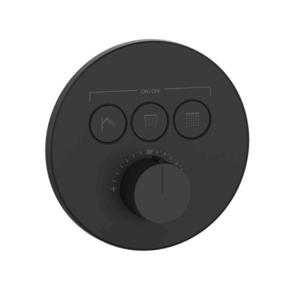 Gessi Смеситель для душа, HI FI Comfort, на 3 потребителя, цвет черный матовый 38716#299