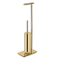 Стойка COLOMBO DESIGN SQUARE B9907.OM напольная с держателем туалетной бумаги и ершиком цвет золото матовое