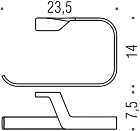Полотенцедержатель COLOMBO DESIGN ALIZE B2531 кольцо цвет хром