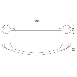 Полотенцедержатель COLOMBO DESIGN MELO B1209 широкий цвет хром