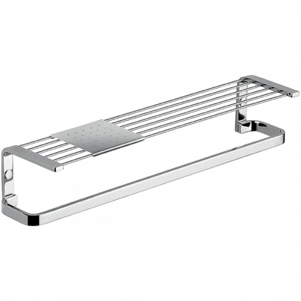 Полочка COLOMBO DESIGN TIME W4277 с полотенцедержателем с металлической полочкой цвет хром