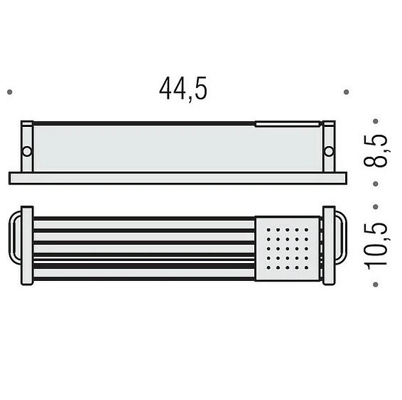 Полочка COLOMBO DESIGN TIME W4277 с полотенцедержателем с металлической полочкой цвет хром