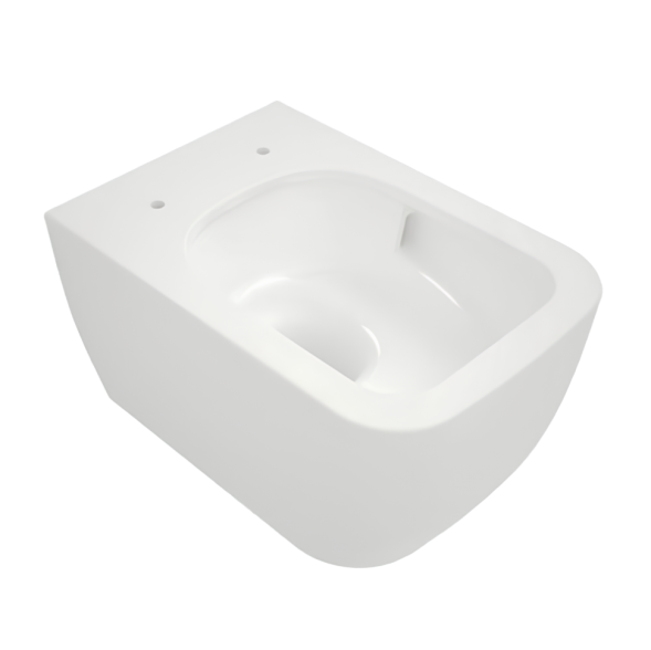 Унитаз Scarabeo TEOREMA 2.0 BICOLORS подвесной безободковый цвет белый матовый чаша внутри глянцевая 5126/TW B41