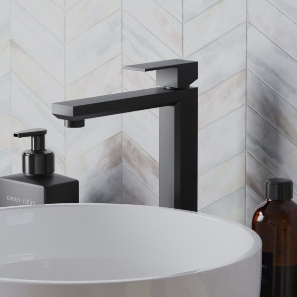 Paini 21PZ205LL Смеситель для раковины Грация высокий, брашированный чёрный