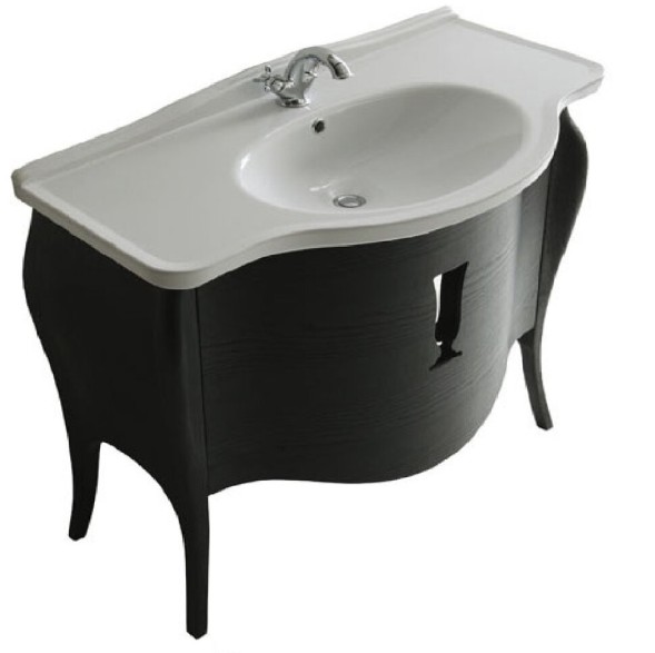 Тумба под раковину GALASSIA ETHOS 8477 NE напольная цвет черный глянцевый