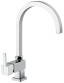Emmevi Sicily, однорычажный кухонный смеситель с поворотным изливом, без донного клапана, цвет хром 38089/CR