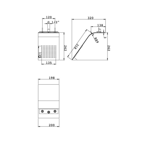 Верхний душ Webert AC0984845, сталь