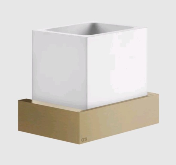 Gessi Стакан, Rettangolo, шгв 140*95*116.5, цвет белый#медь брашированная  20807#708
