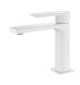 AQG Alpha, однорычажный смеситель для раковины без донного клапана, цвет белый матовый