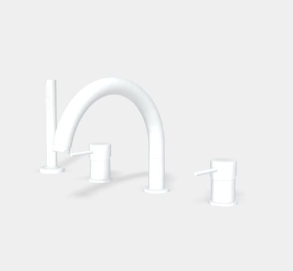 Смеситель для ванны, Fima Carlo Frattini, Spillo Up, цвет-белый матовый F3044NBS