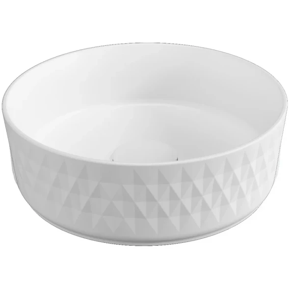 Раковина накладная ISVEA Davanti круглая 36см, без отверстия под смеситель цвет белый матовый 10NF67036-2L