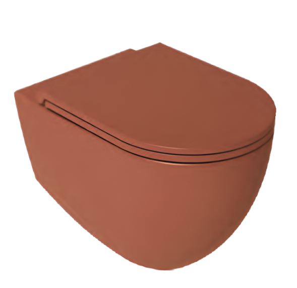 Унитаз ISVEA Infinity подвесной ШГВ 365*530*400 цвет терракотовый матовый 10NF02001-2U