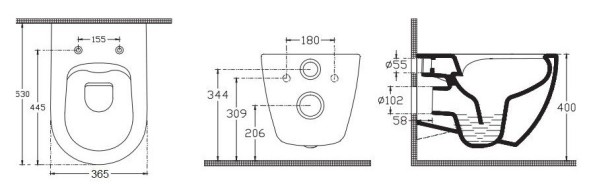 Унитаз ISVEA Infinity подвесной ШГВ 365*530*400 цвет терракотовый матовый 10NF02001-2U