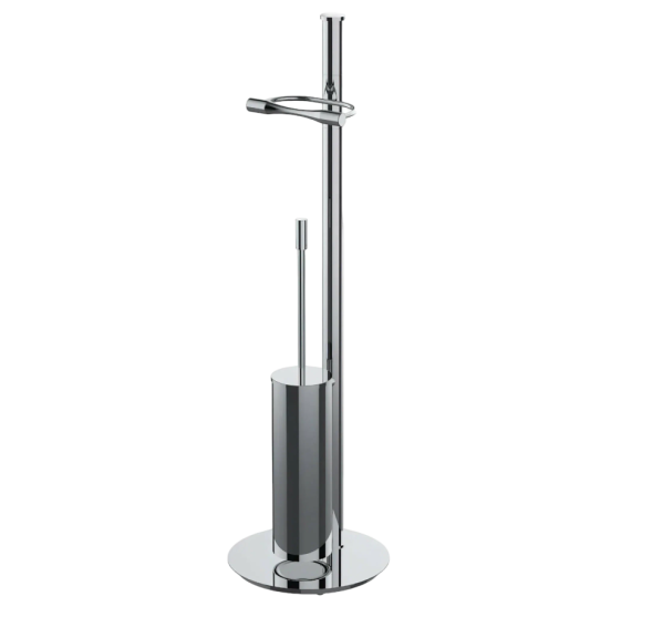 Стойка COLOMBO DESIGN ISOLE B9407N напольная с держателем туалетной бумаги и ершиком цвет хром