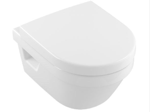 Villeroy&amp;Boch Унитаз, Architectura, подвесной, шгв 350*480*340, CeramicPlus, цвет-альпийский белый AntiBac 4687R0T2