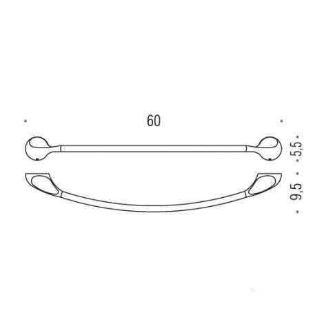Полотенцедержатель COLOMBO DESIGN MELO B1210 широкий цвет хром