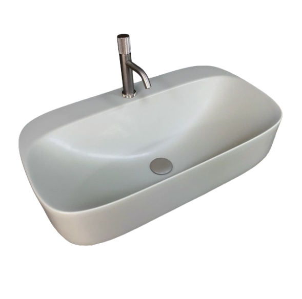 Раковина Scarabeo MOON накладная без перелива с одним отверстием цвет песочный матовый 5505 52