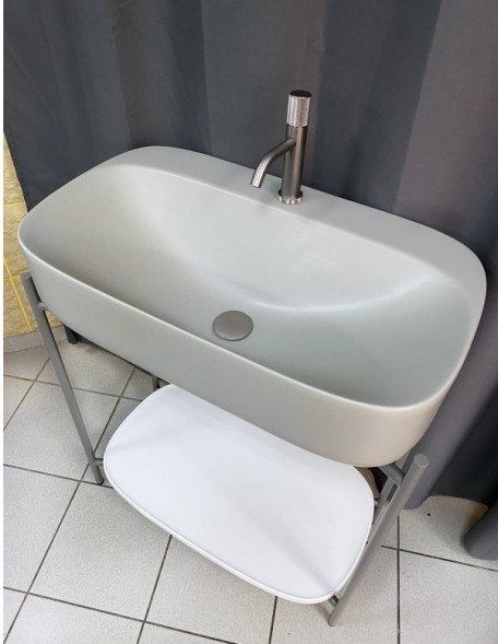 Раковина Scarabeo MOON накладная без перелива с одним отверстием цвет песочный матовый 5505 52