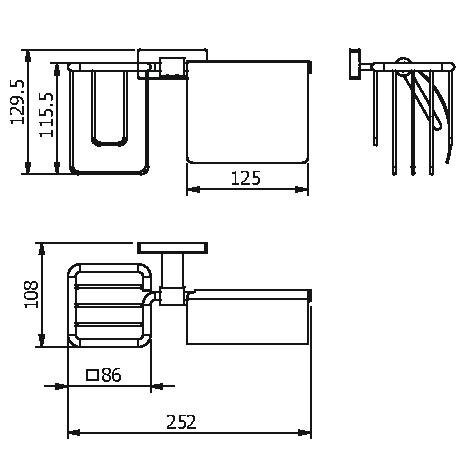 Бумагодержатель LANGBERGER ALSTER 10941P подвесной цвет хром