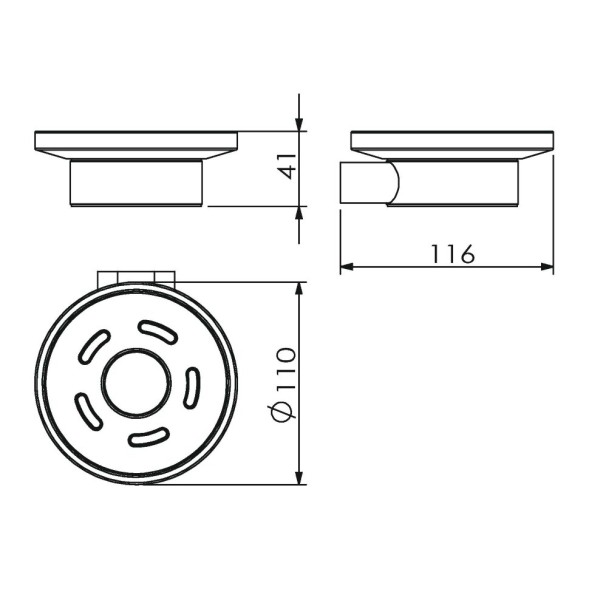 Мыльница LANGBERGER LUGANO 24015C подвесная цвет хром