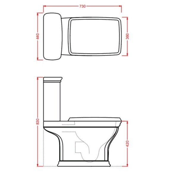 Бачок Artceram Civitas для моноблока цвет серый CIC009 34 00